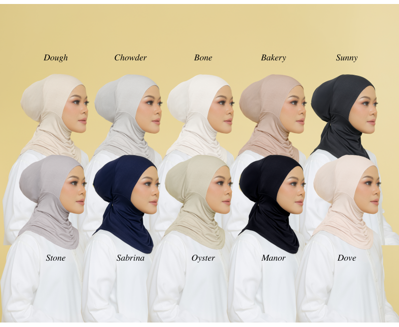 NEA FULL COVER TIE BACK BONNET INNER NECK